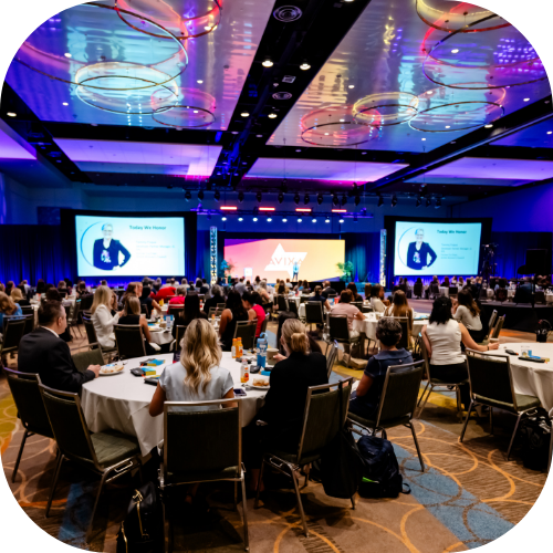 A full room of attendees at the AVIXA Women's Breakfast at InfoComm