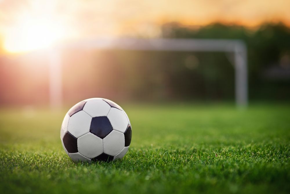Soccer ball on a grass field