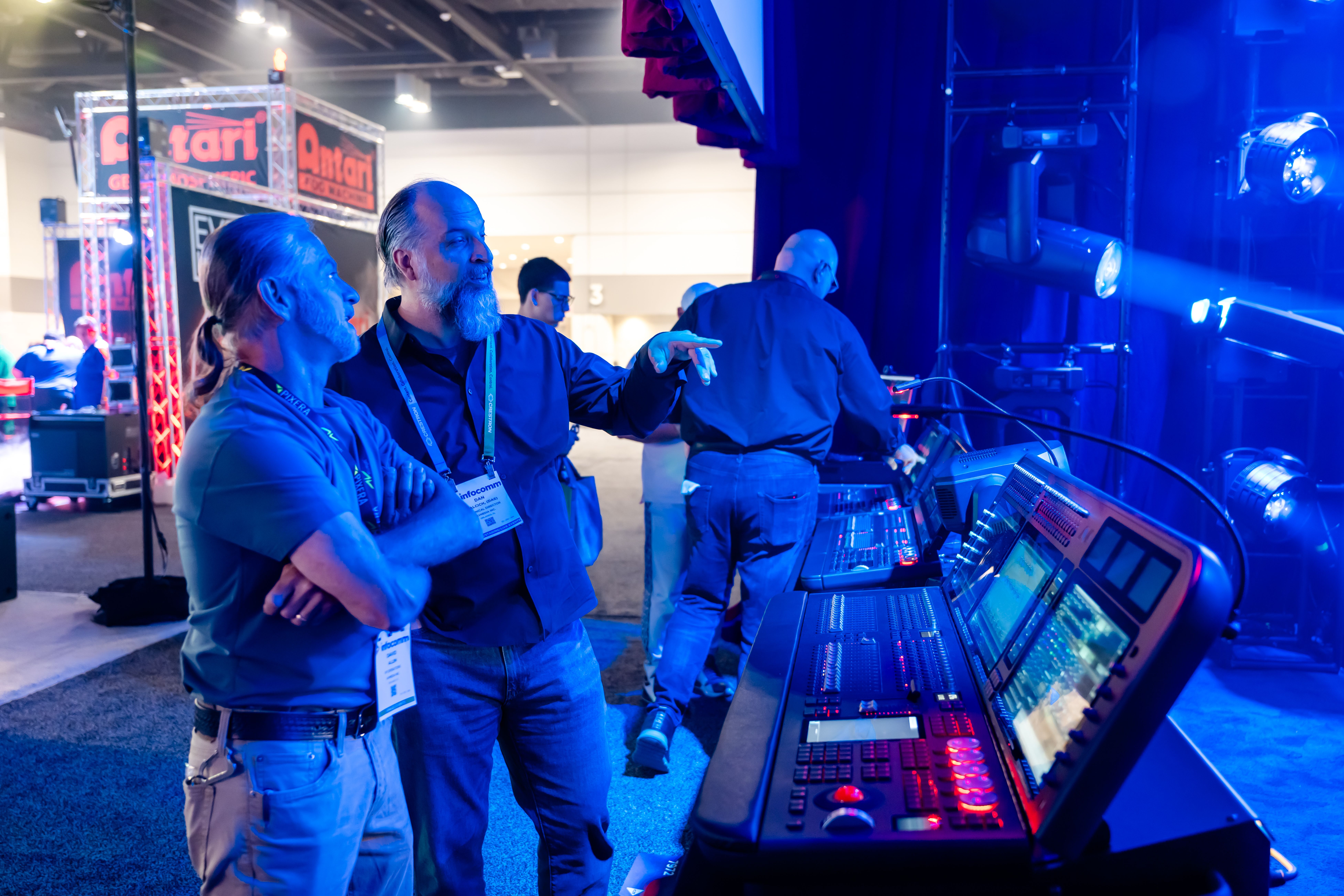 Attendees in a live event environment