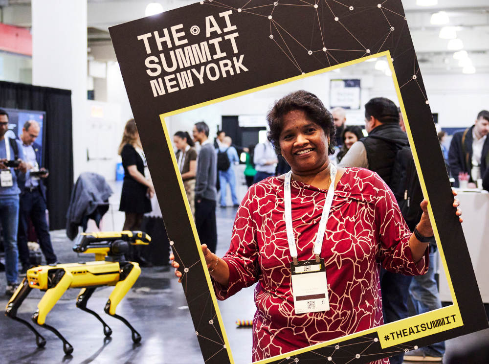 Selfie Frame Expo Attendee at The AI Summit New York