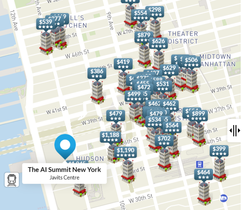 AI Summit New York Hotel Map
