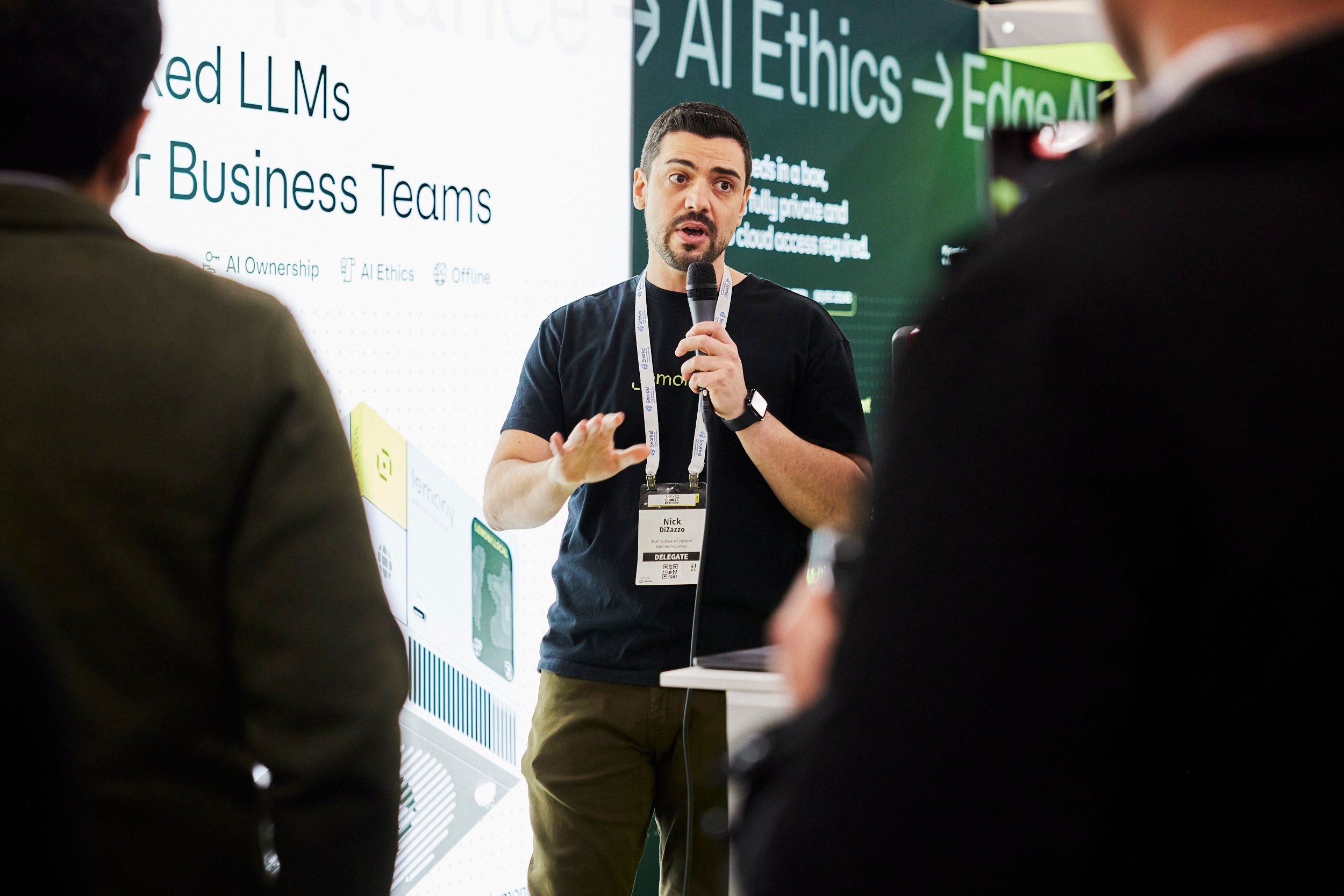 Speaker on Stand at The AI Summit New York