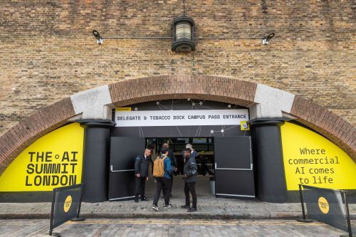 Entrance at Tobacco Dock for The AI Summit London