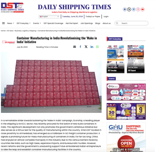 CONTAINER MANUFACTURING IN INDIA - REVOLUTIONIZING THE 