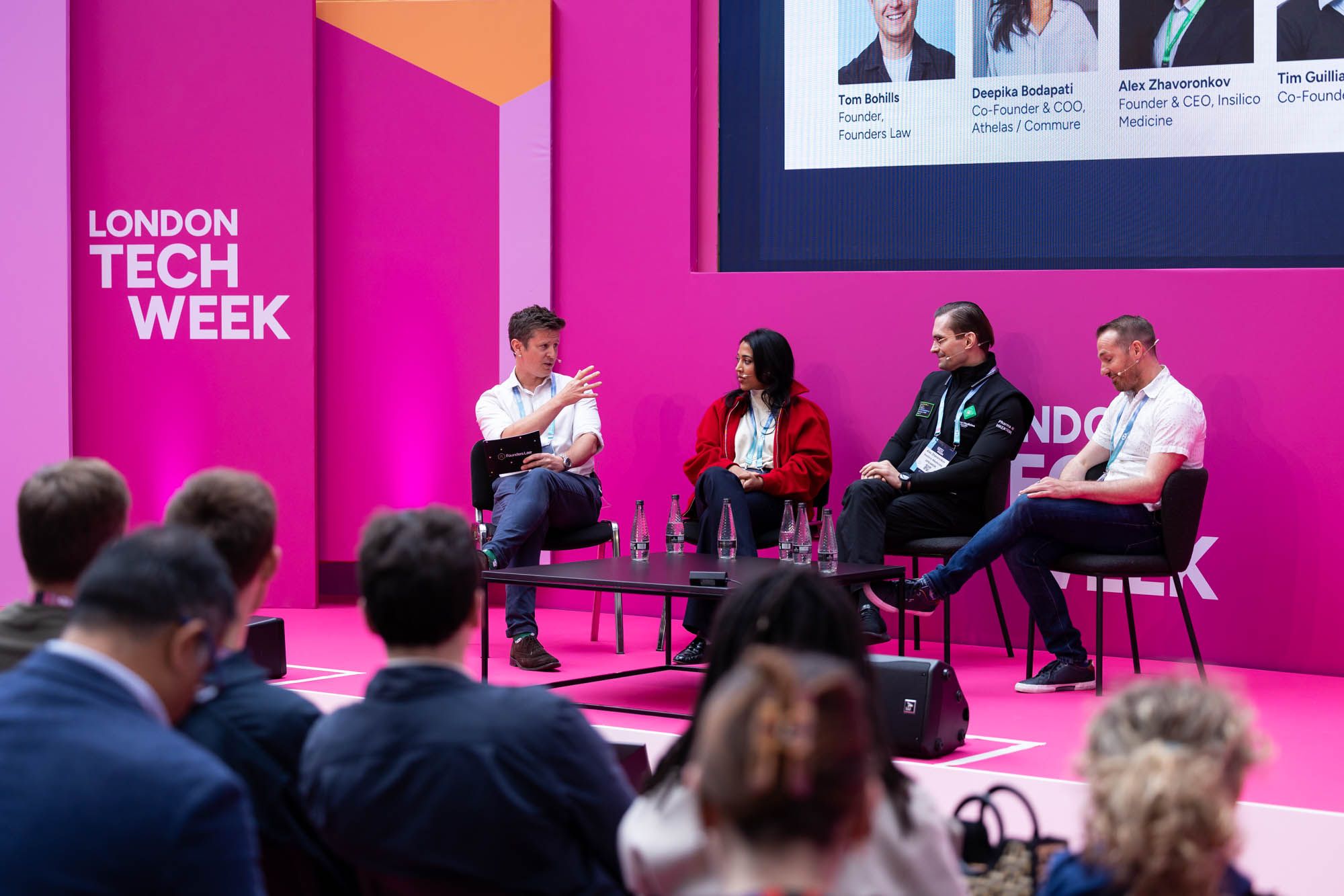 Two Unicorn Founders talking on the Founders Stage at London Tech Week 2026