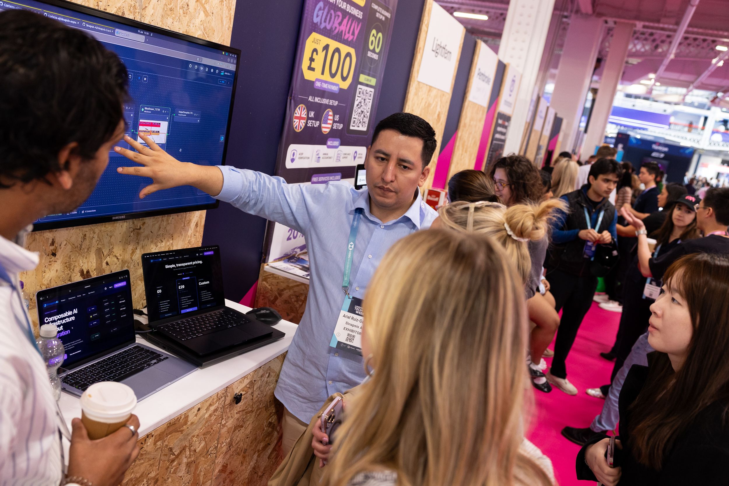 Networking image onsite at London Tech Week