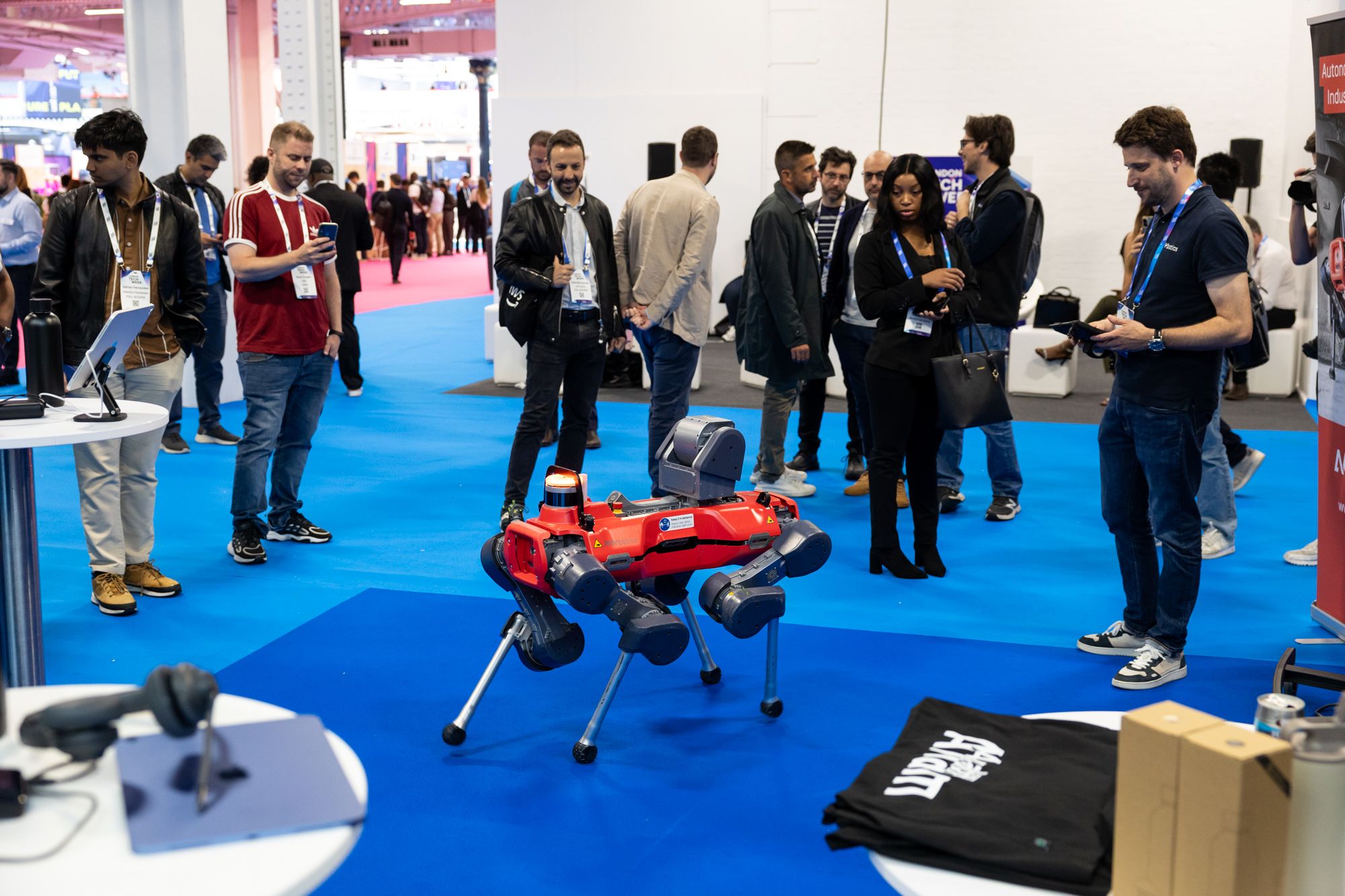 A man using a robotic onsite at London Tech Week 2025