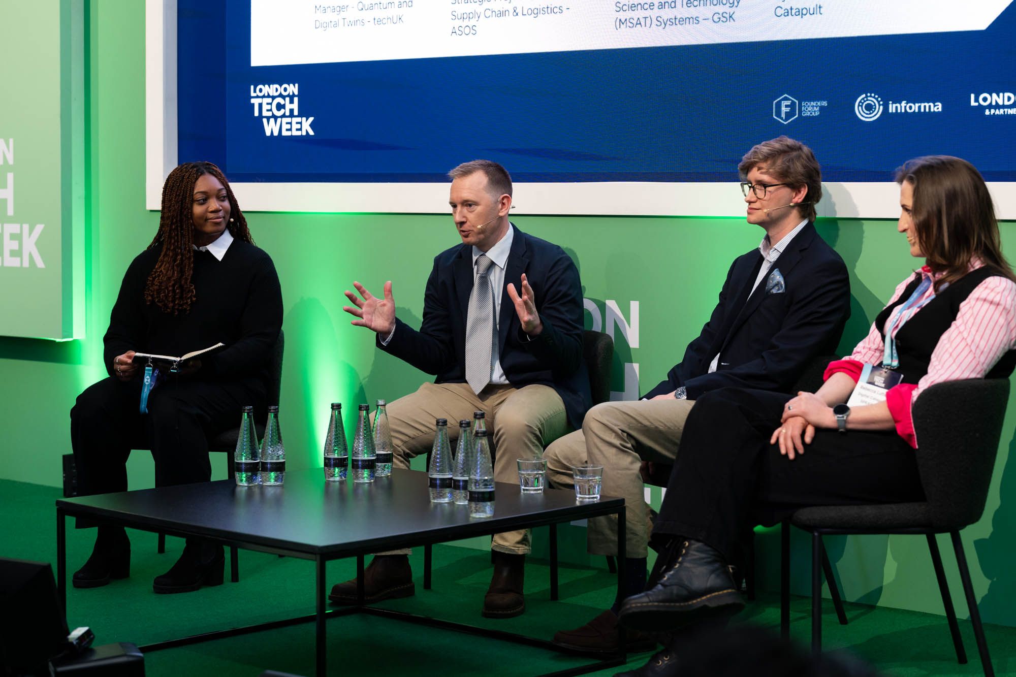  Luke Bellamy, Director of Global Manufacturing Science and Technology (MSAT) Systems at GSK talking on the Main Stage at London Tech Week 2026
