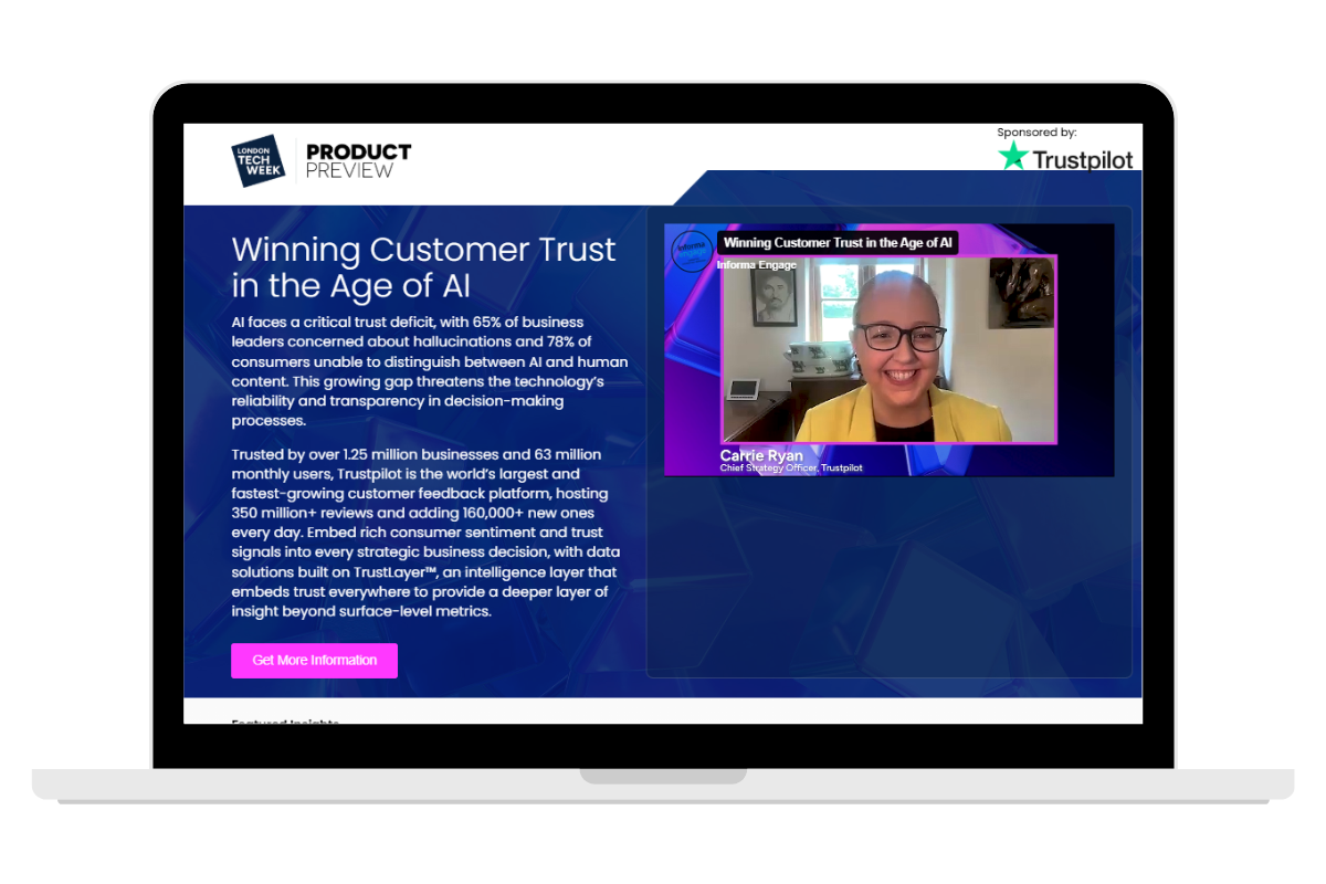 Trustpilot Product Review London Tech Week