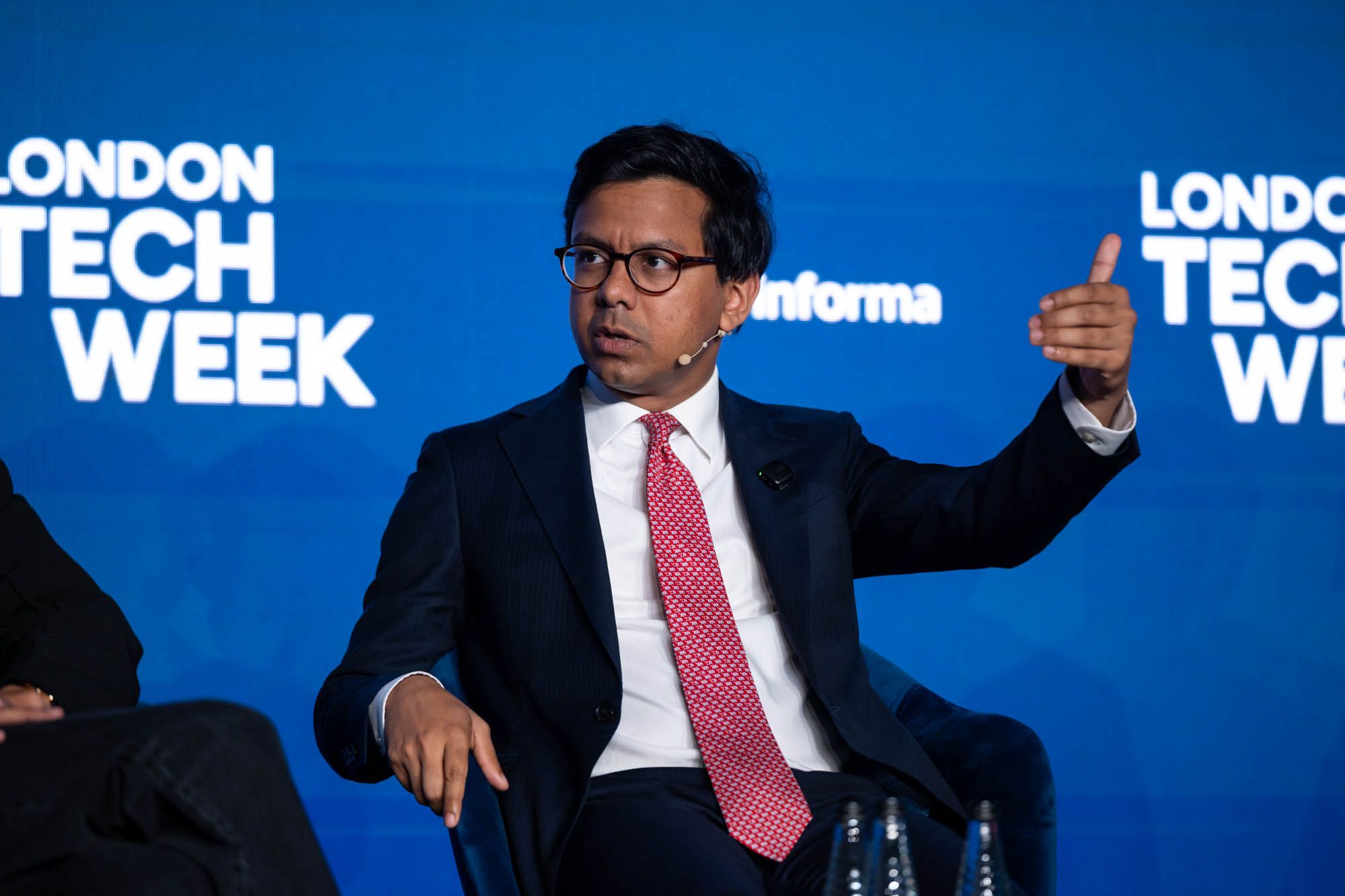 Kanishka Narayan talking on the AI Arena at London Tech Week 2026