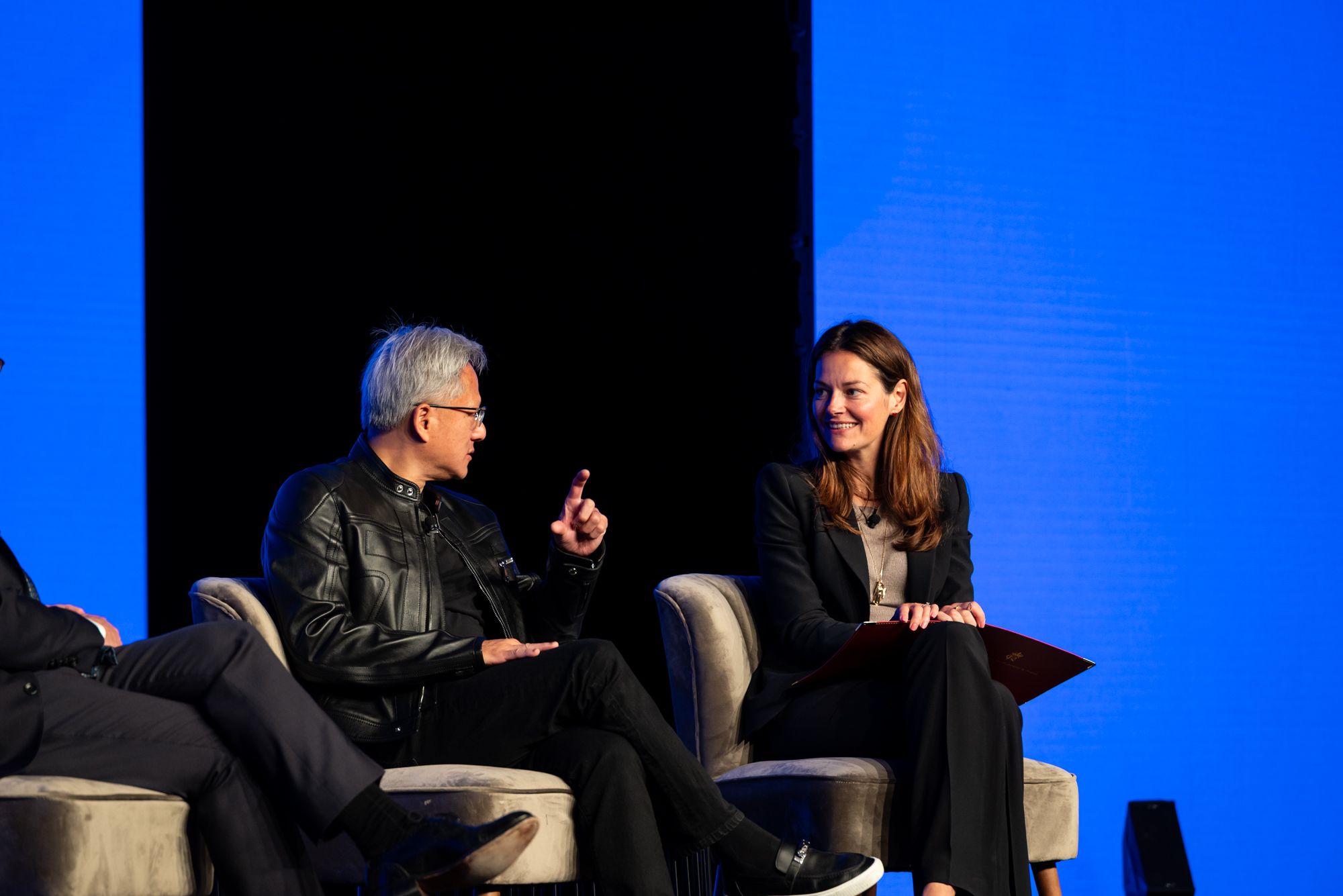 Baroness Poppy Gustafsson talking on the Main Stage at London Tech Week 2025