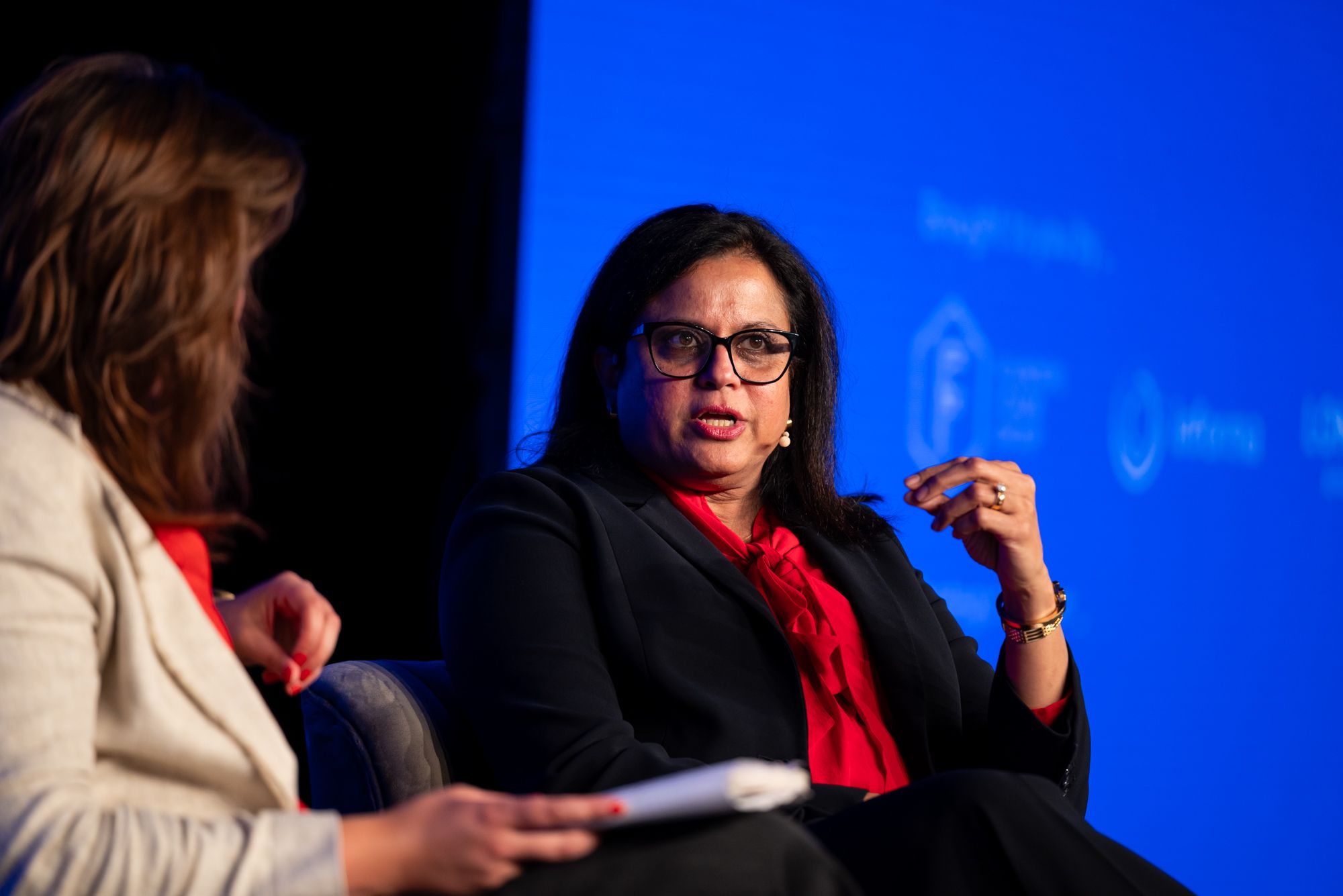 Shobie Ramakrishnan, Chief Digital and Technology Officer at GSK talking on the Main Stage at London Tech Week 2024