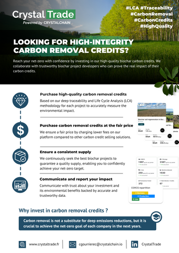 Carbon credits Buyer Flyer CrystalTrade