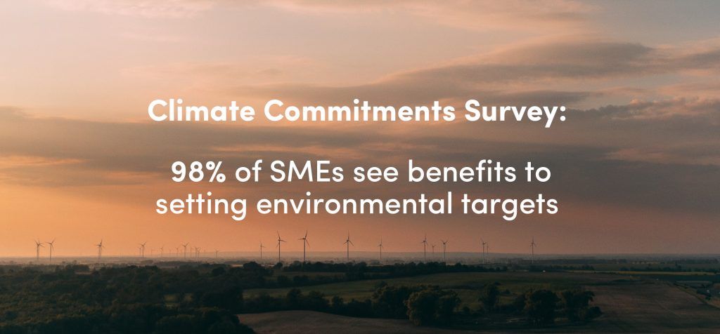 Climate Commitments Survey: 98% of SMEs see benefits to setting environmental targets