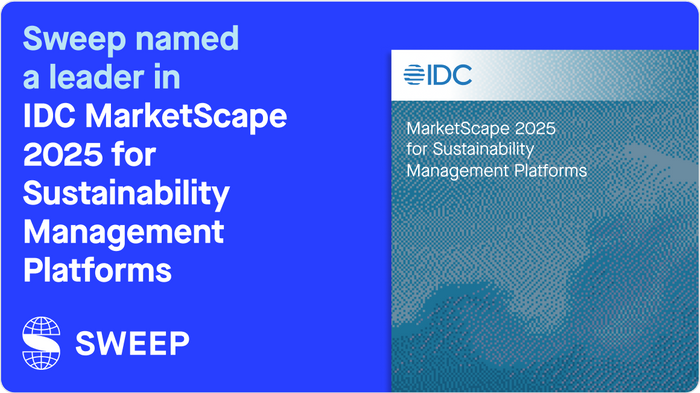 Sweep Named a Leader in IDC MarketScape 2025 for Sustainability Management Platforms