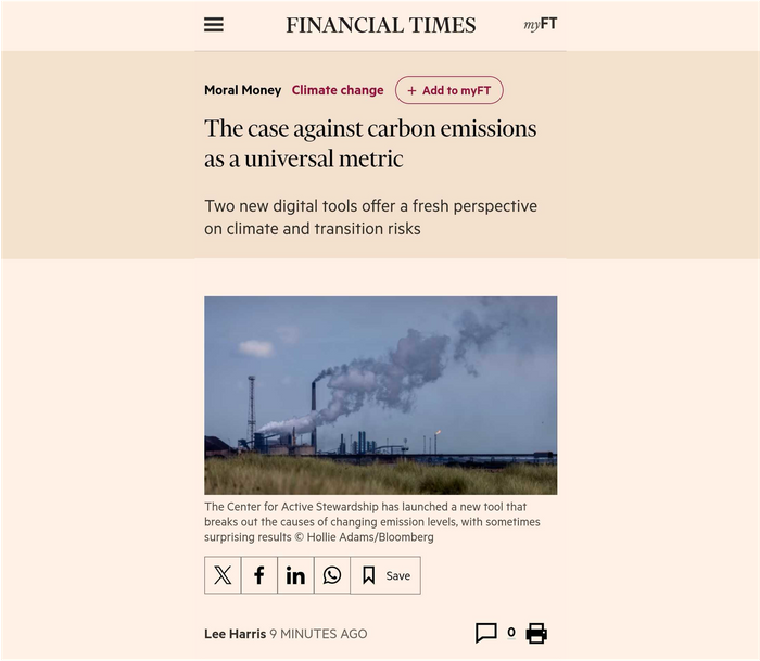 The case against carbon emissions as a universal metric