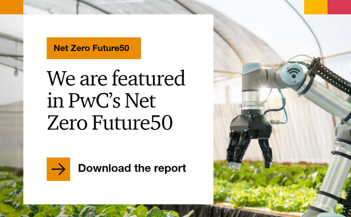 Featured in PwC's Net Zero Future50