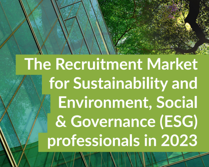 The Recruitment Market for Sustainability and Environment, Social & Governance (ESG) professionals in 2023