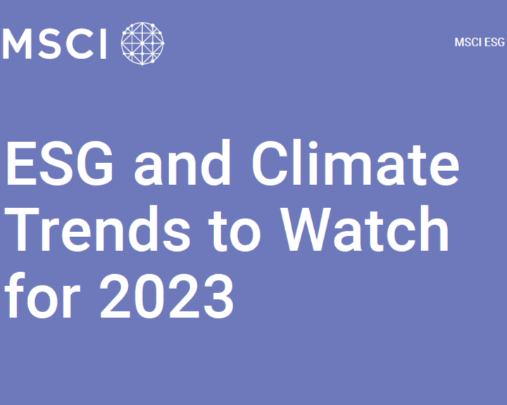 ESG and Climate Trends to watch for 2023