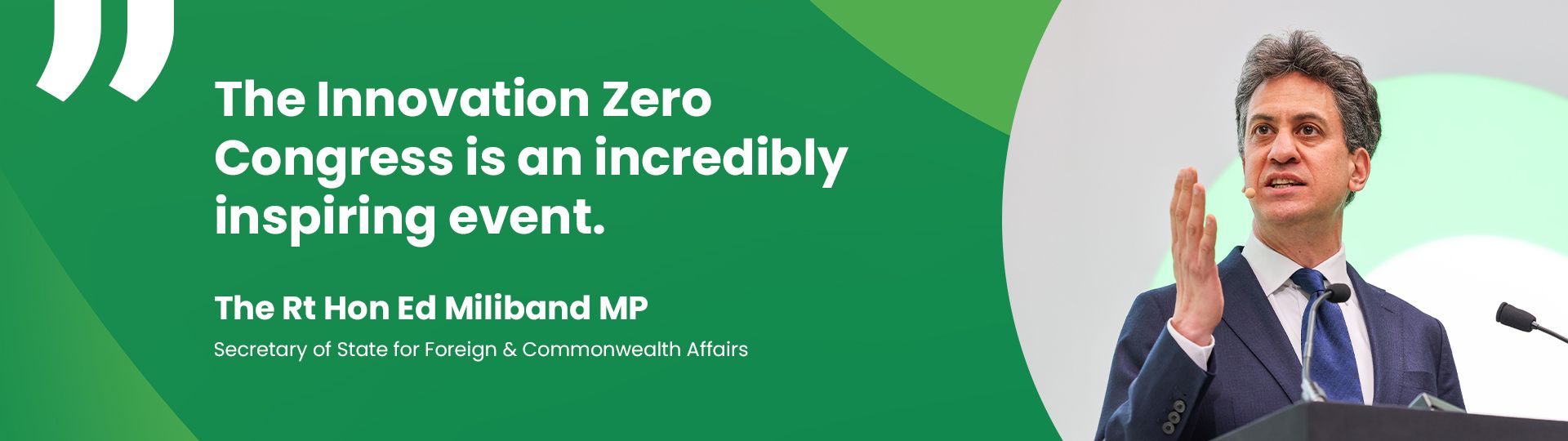 Ed Miliband, speaking at Innovation Zero World 2024