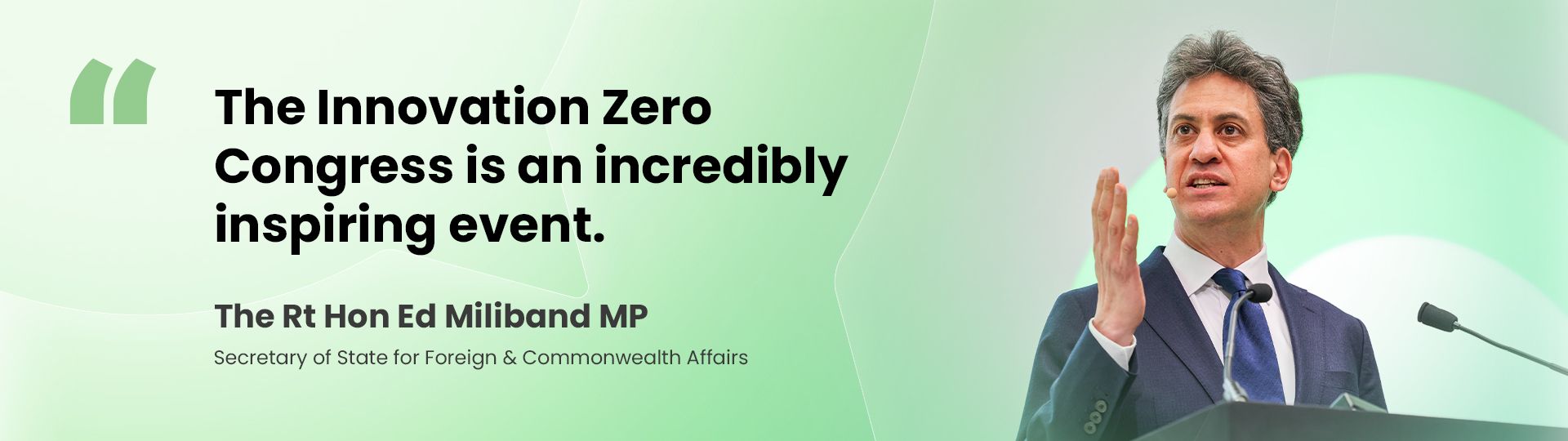 Ed Miliband, speaking at Innovation Zero World 2024