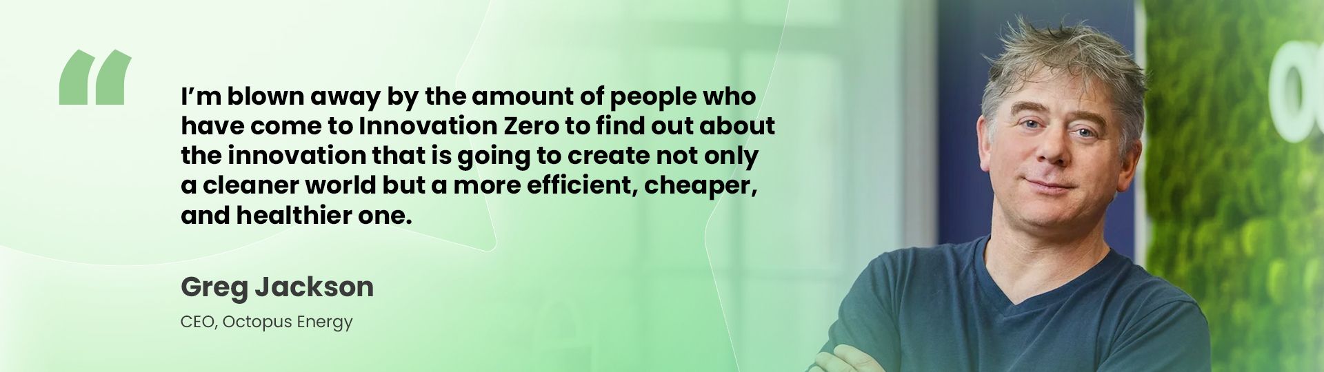 Greg Jackson, speaking at Innovation Zero World 2025