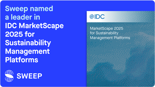 Sweep Named a Leader in IDC MarketScape 2025 for Sustainability Management Platforms