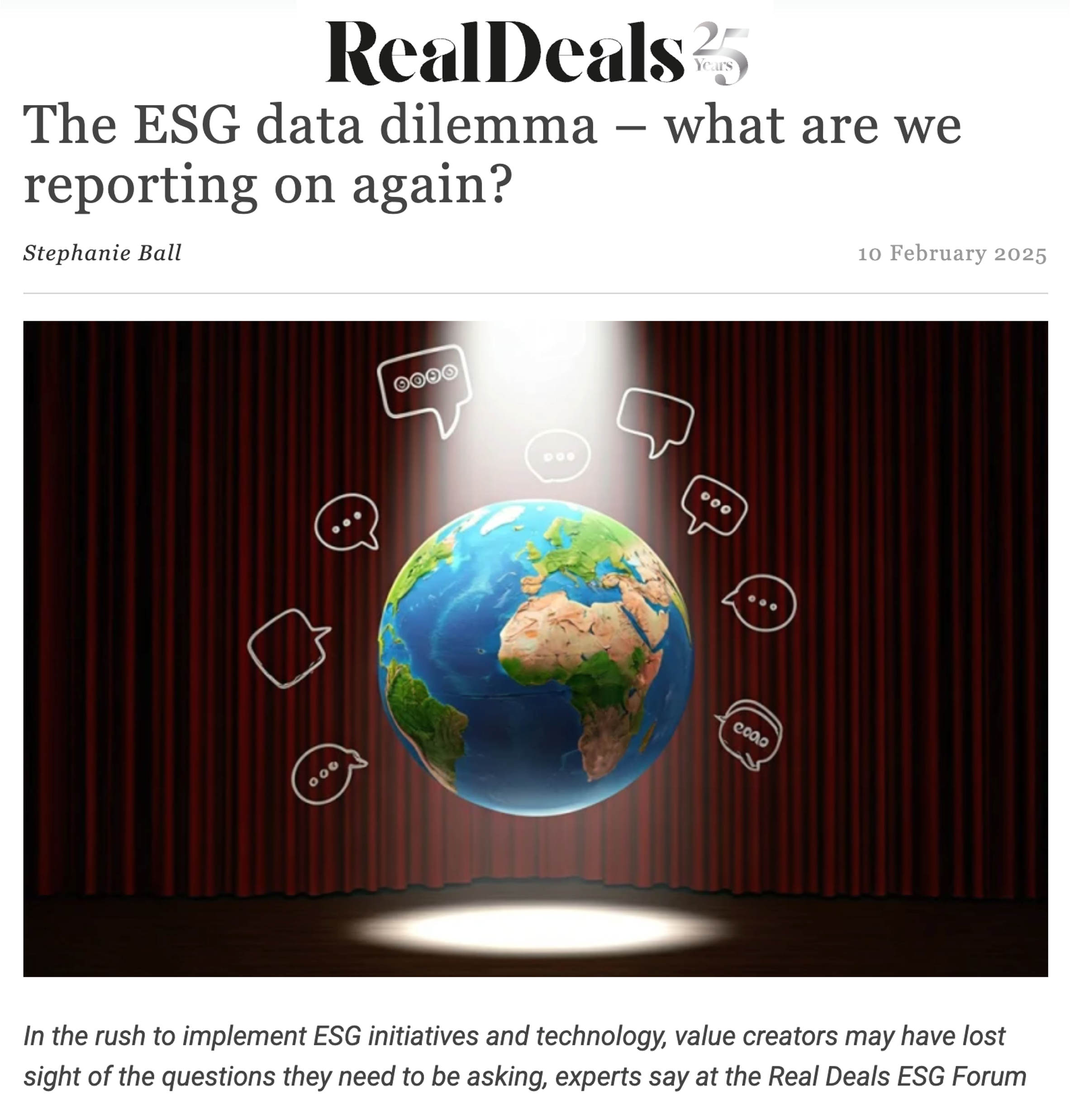 The ESG data dilemma – what are we reporting on again?