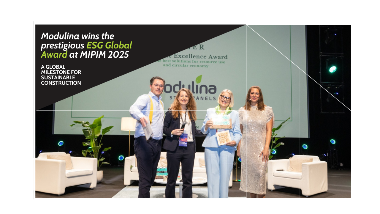 Modulina Wins the Prestigious ESG Global Award at MIPIM: A Global Milestone for Sustainable Construction