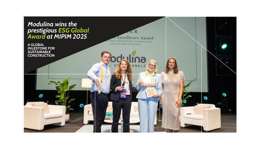 Modulina Wins the Prestigious ESG Global Award at MIPIM: A Global Milestone for Sustainable Construction