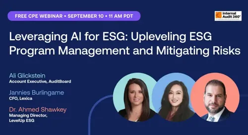 LevelUp ESG® was delighted to collaborate with AuditBoard in a thought-provoking webinar!