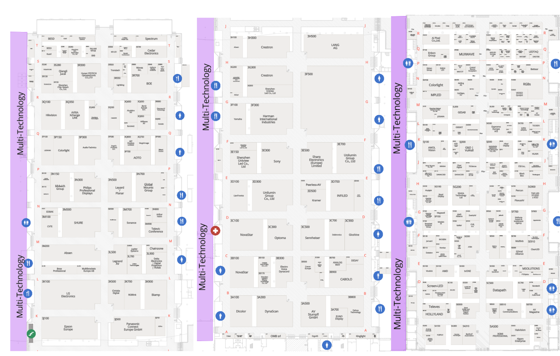 Multi-Technology, AV Infrastructure and Control Exhibitors