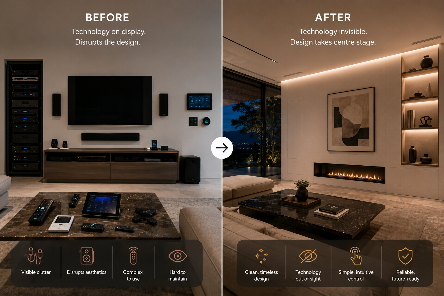 Before & after - tech vs design