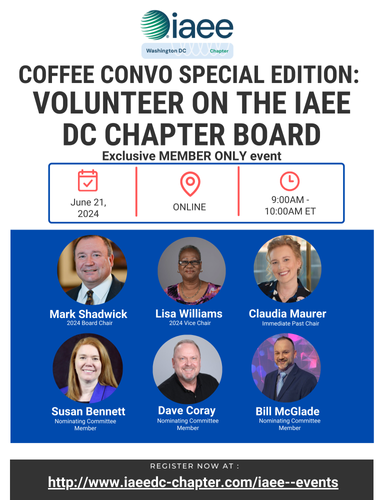 Coffee Convo Special Edition: Volunteer on the IAEE DC Chapter Board
