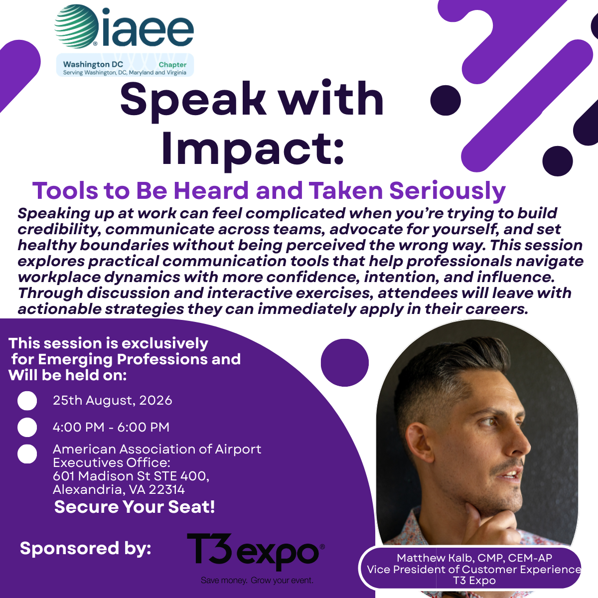Emerging Professionals Session: Speak with Impact