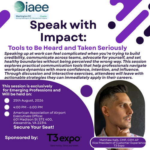 Emerging Professionals Session: Speak with Impact