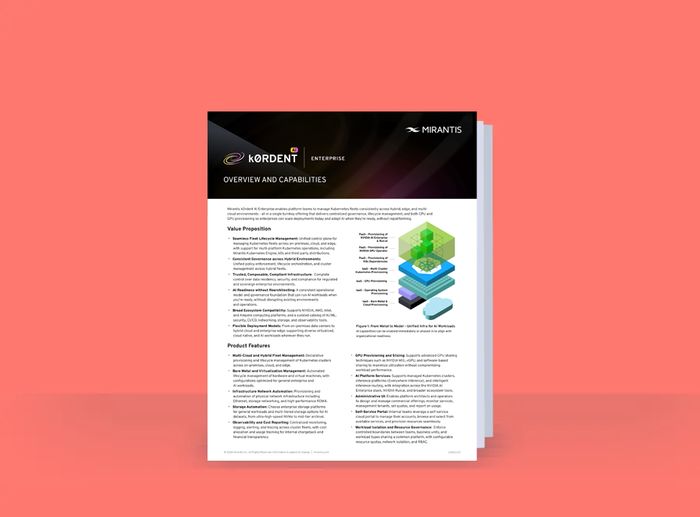 Mirantis k0rdent AI Enterprise: Unified Control for Distributed Enterprise Infrastructure