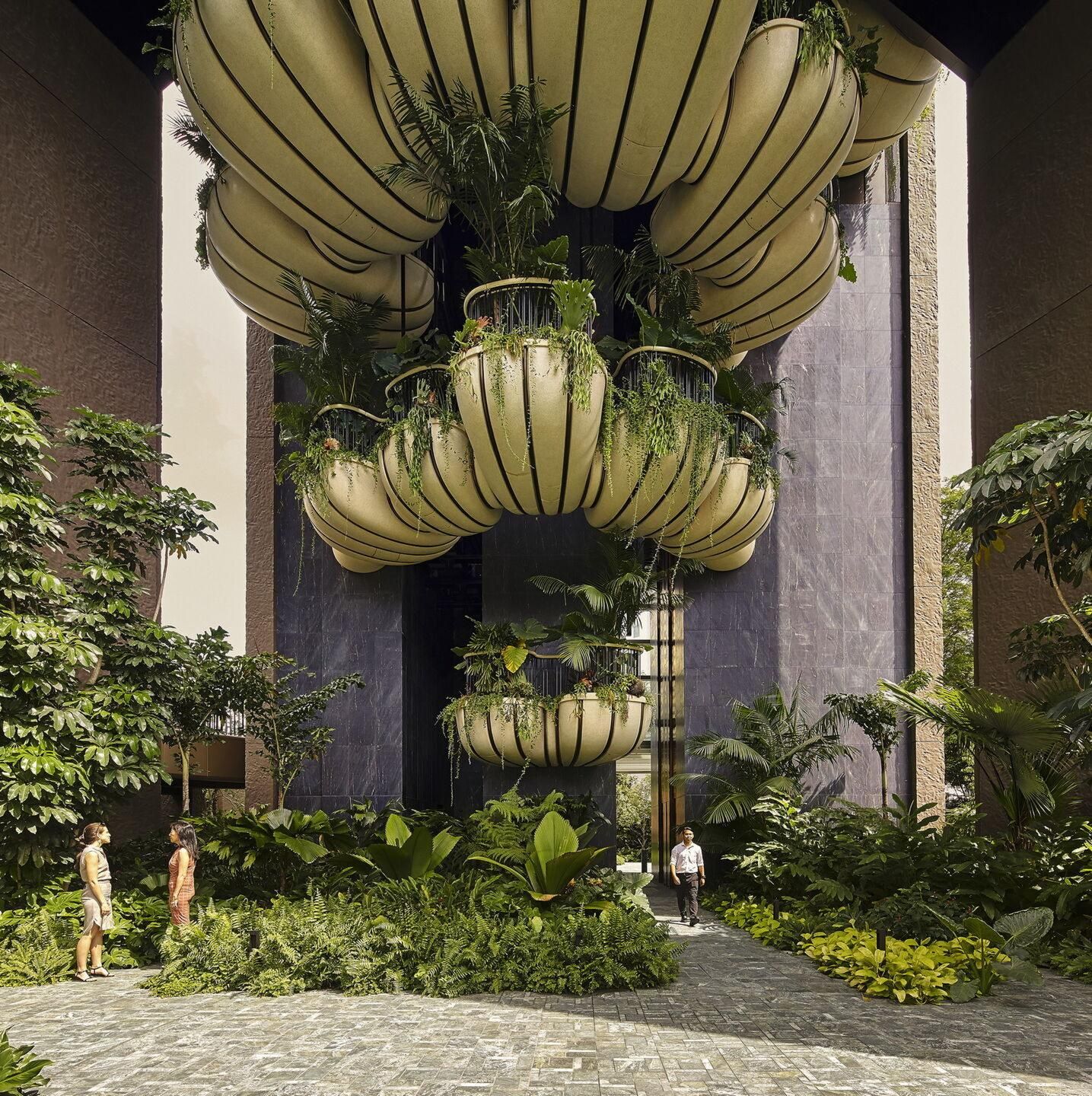 Heatherwick Studio designs tower to become overrun by its lush planting