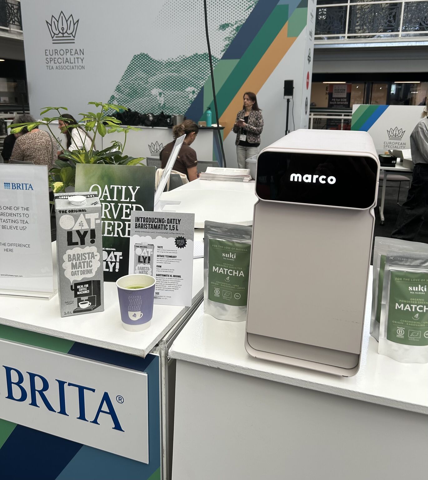 Matcha service at the ESTA stand