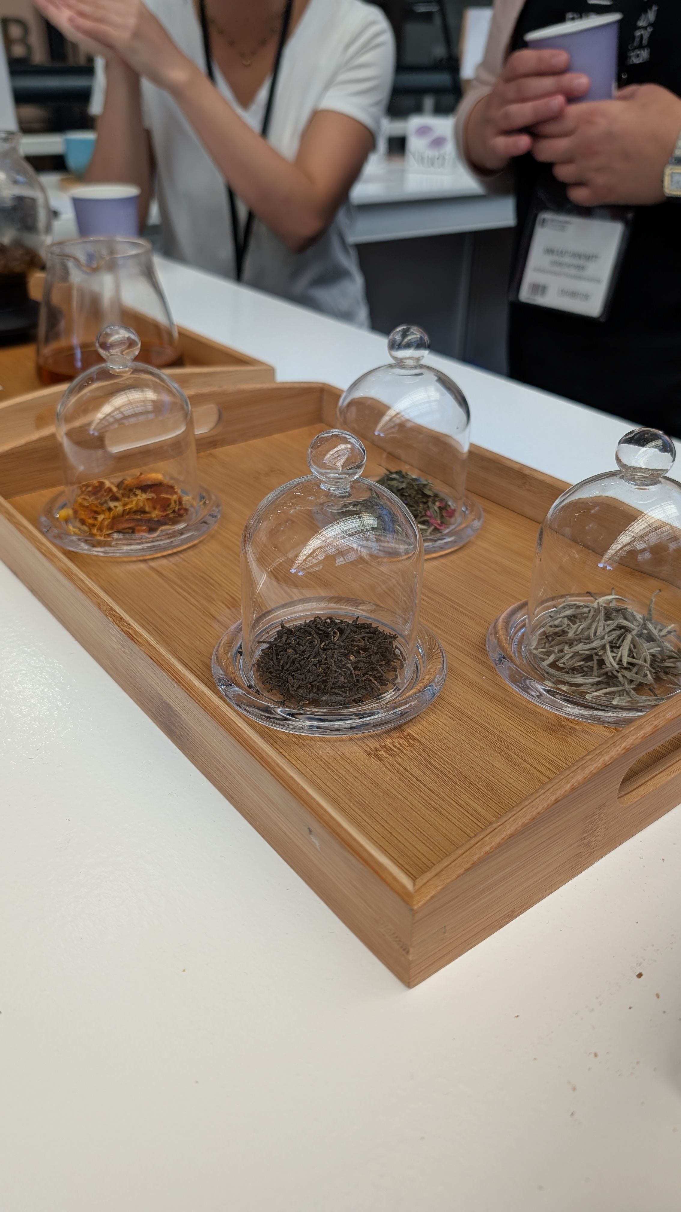 Visitors enjoying the Tea Brew Bar