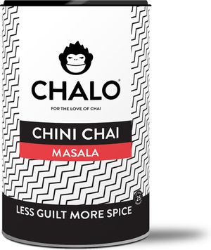 CHALO Chini Masala Chai Latte - Indian Vegan Chai - Black Assam tea - 25 servings/300g - with less sugar