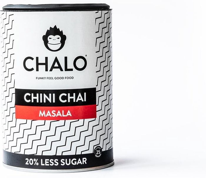 CHALO Chini Masala Chai Latte - Indian Vegan Chai - Black Assam tea - 25 servings/300g - with less sugar