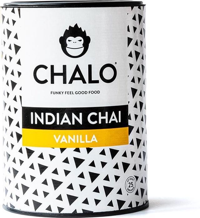 CHALO Vanilla Chai Latte - Indian Vegan Chai - Black Assam Tea - 25 servings/300g