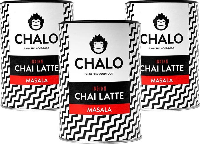 CHALO Chai Latte - Indian Masala Chai Package - Black Assam tea - 3 x 300g