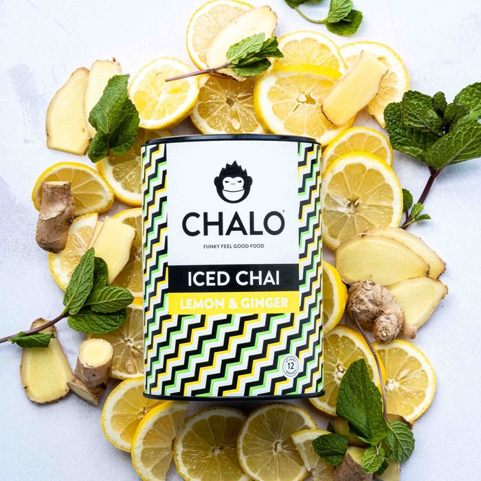 CHALO Lemon-ginger Iced Chai - Vegan Lemon & Ginger Iced Tea - Black Assam tea - 300g