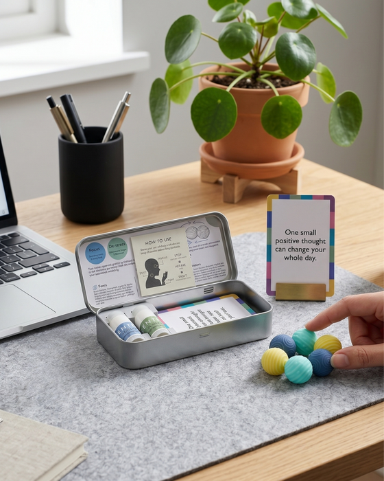 Roll & Reset - Focus and De-stress Balm Silent Fidget Set