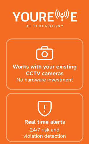 Youreye AI Software makes your existing CCTV cameras smarter in real-time