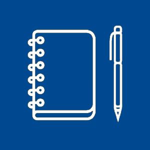Notepad and pens