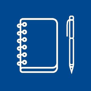 Notepad and pen icon