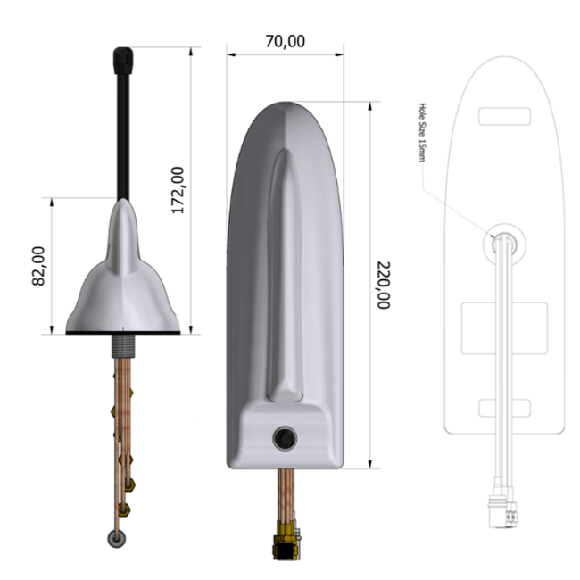 4G/5G ESN Multi-function Wideband MiMo OEM Sharkfin Antenna – The ‘Mallard’
